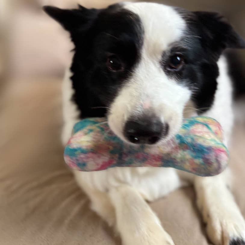 Patterned Eco Wool Dog Toys