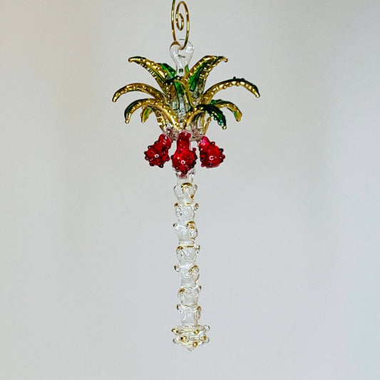 Blown Glass Ornament - Palm Tree