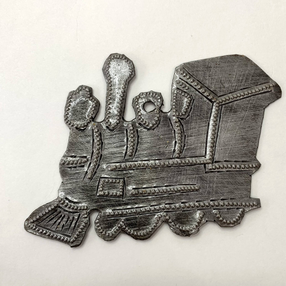 Upcycled Metal Train Ornament