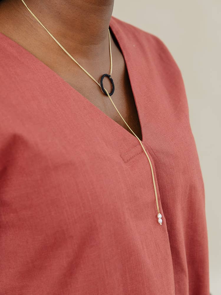 Alexandra Lariat Necklace Gold