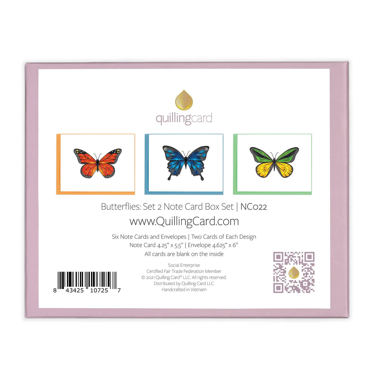 Butterflies Note Card Set of 6