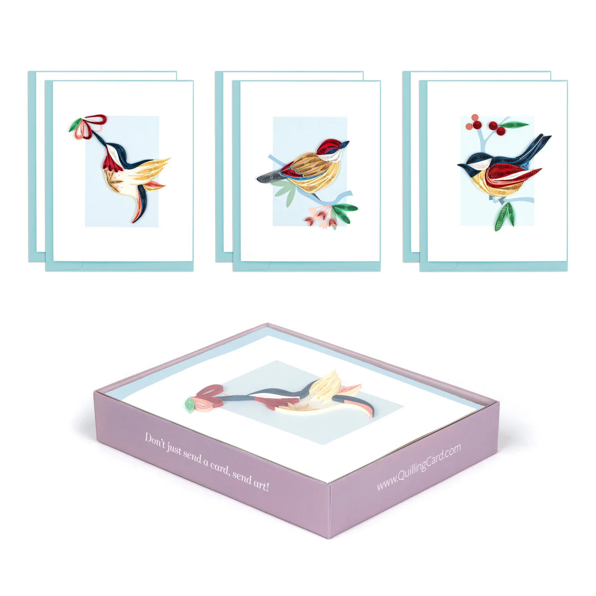 Decorative Birds Note Card Set of 6