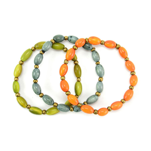 Sofia Stretch Tagua Bracelet - Assorted